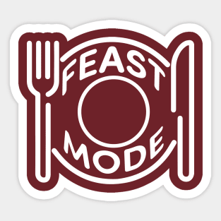 Feast Mode - White Sticker